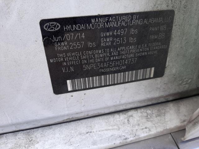 5NPE34AF5FH014737 - 2015 HYUNDAI SONATA SPORT Weiß Foto 12