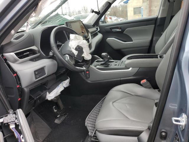 5TDGZRBH2MS131252 - 2021 TOYOTA HIGHLANDER XLE BLUE photo 7