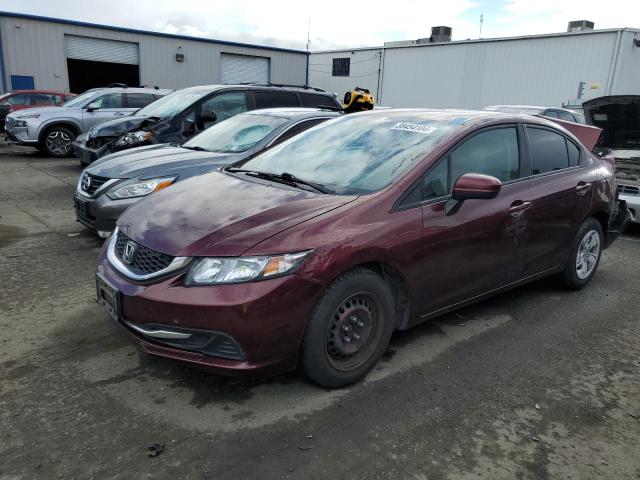 19XFB2F50EE247987 - 2014 HONDA CIVIC LX BURGUNDY photo 1