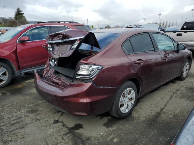 19XFB2F50EE247987 - 2014 HONDA CIVIC LX BURGUNDY photo 3