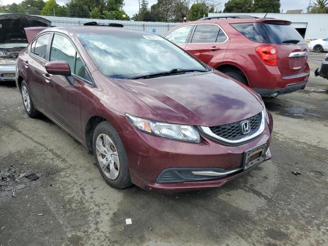 19XFB2F50EE247987 - 2014 HONDA CIVIC LX BURGUNDY photo 4