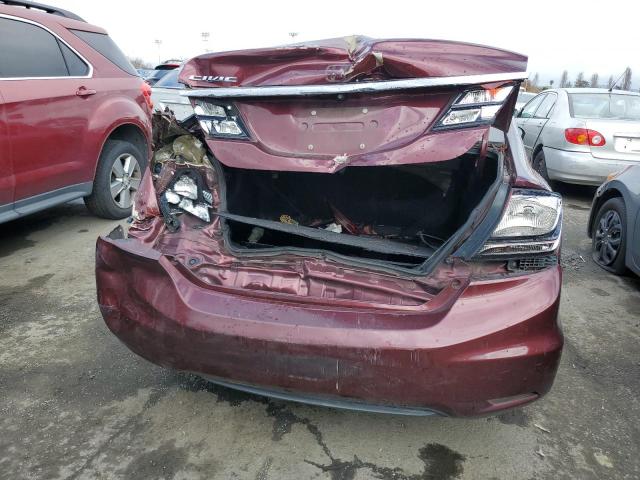 19XFB2F50EE247987 - 2014 HONDA CIVIC LX BURGUNDY photo 6