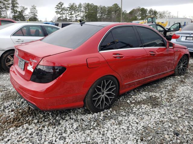 WDDGF8AB7ER311512 - 2014 MERCEDES-BENZ C 300 4MATIC RED photo 3