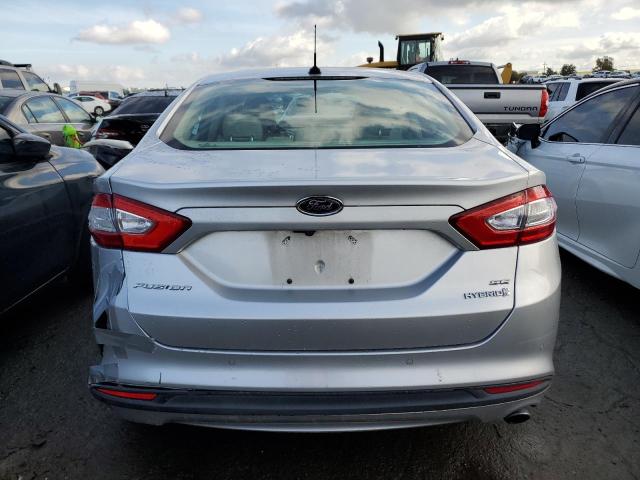 3FA6P0LU7DR192694 - 2013 FORD FUSION SE HYBRID SILVER photo 6