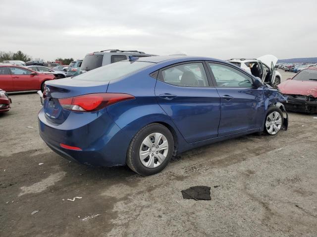 5NPDH4AE8GH781066 - 2016 HYUNDAI ELANTRA SE BLUE photo 3