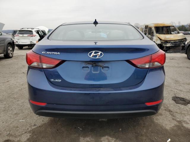 5NPDH4AE8GH781066 - 2016 HYUNDAI ELANTRA SE BLUE photo 6