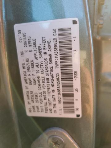 1HGCP36869A050630 - 2009 HONDA ACCORD EXL GREEN photo 12