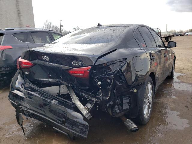 JN1EV7AR8JM610223 - 2018 INFINITI Q50 LUXE BLACK photo 3