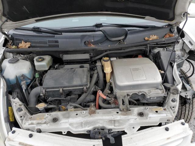 JTDKB20U353109866 - 2005 TOYOTA PRIUS WHITE photo 11