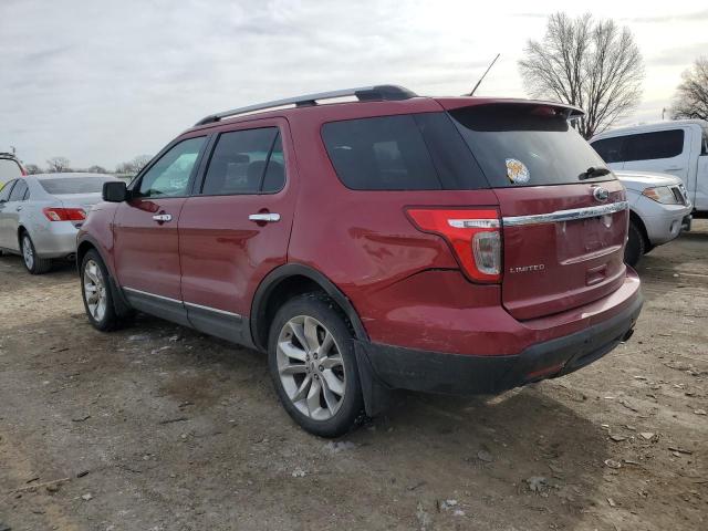 1FM5K8F85FGA08652 - 2015 FORD EXPLORER LIMITED RED photo 2