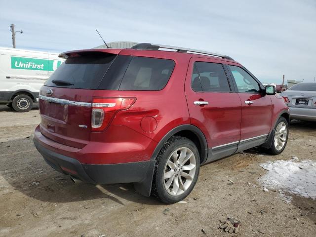 1FM5K8F85FGA08652 - 2015 FORD EXPLORER LIMITED RED photo 3