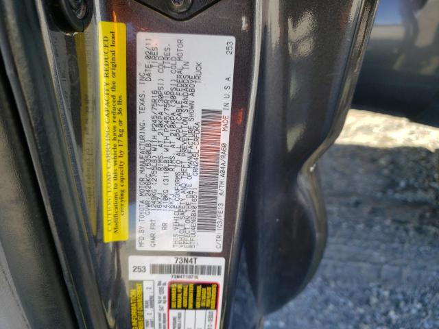 5TFUU4EN6BX016571 - 2011 TOYOTA TACOMA ACCESS CAB ნაცრისფერი ფოტო 13