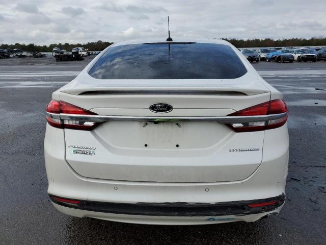 3FA6P0SU7JR106264 - 2018 FORD FUSION TITANIUM/PLATINUM PHEV WHITE photo 6