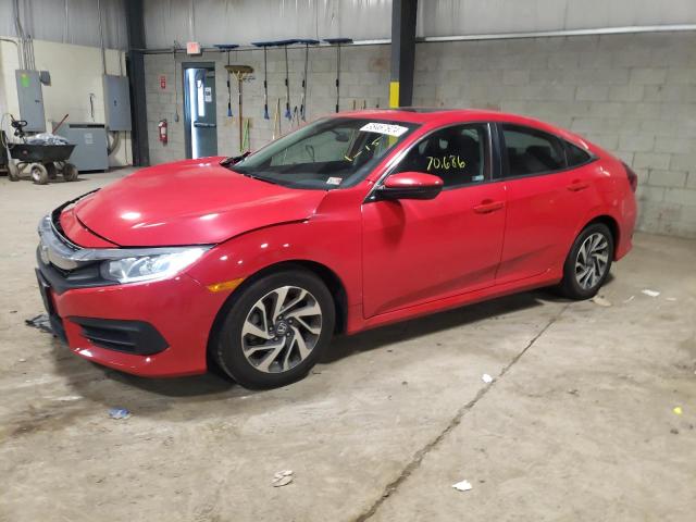 2HGFC2F71JH580293 - 2018 HONDA CIVIC EX RED photo 1