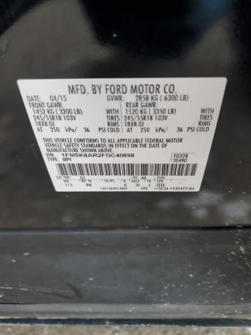 1FM5K8AR2FGC40898 - 2015 FORD EXPLORER POLICE INTERCEPTOR WHITE photo 13