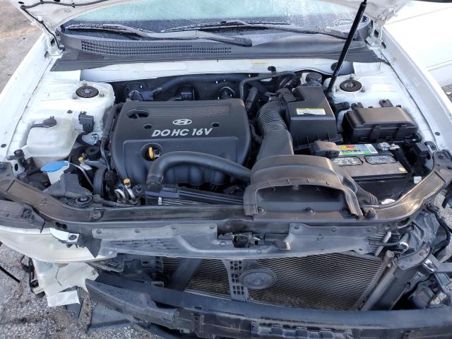 5NPET46C68H389747 - 2008 HYUNDAI SONATA GLS WHITE photo 11