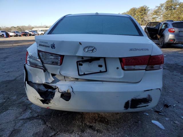 5NPET46C68H389747 - 2008 HYUNDAI SONATA GLS WHITE photo 6