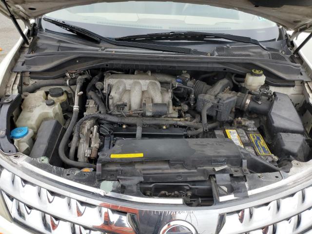 JN8AZ08W36W513563 - 2006 NISSAN MURANO SL WHITE photo 11