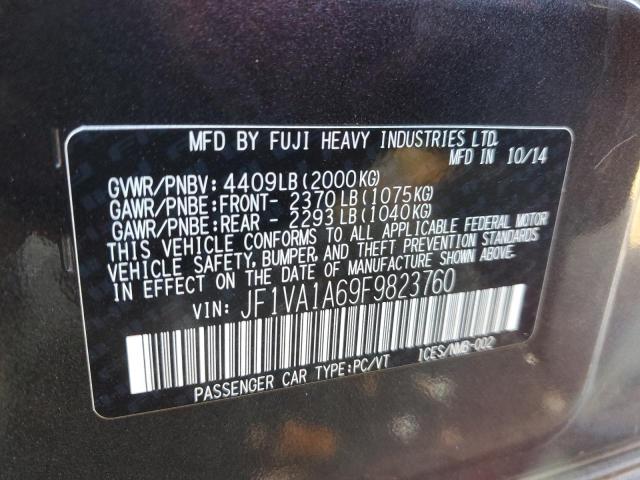 JF1VA1A69F9823760 - 2015 SUBARU WRX GRAY photo 12