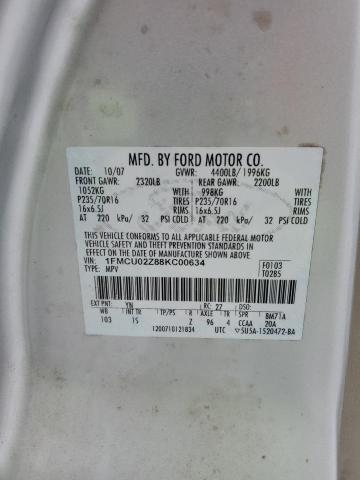 1FMCU02Z88KC00634 - 2008 FORD ESCAPE XLS SILVER photo 13