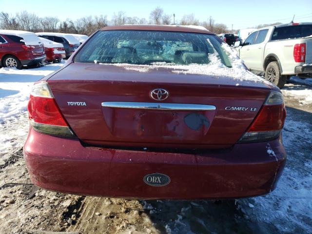 4T1BE32K95U402735 - 2005 TOYOTA CAMRY LE BURGUNDY photo 6