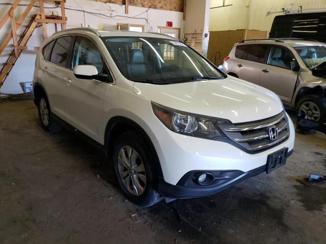 5J6RM4H78EL113912 - 2014 HONDA CR-V EXL WHITE photo 4