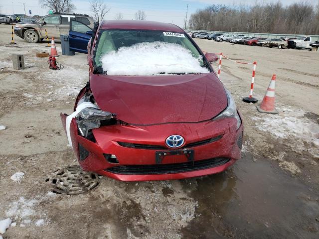 JTDKARFU7G3507670 - 2016 TOYOTA PRIUS RED photo 5