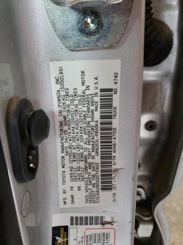 5TEJU62N55Z075465 - 2005 TOYOTA TACOMA DOUBLE CAB PRERUNNER SILVER photo 12