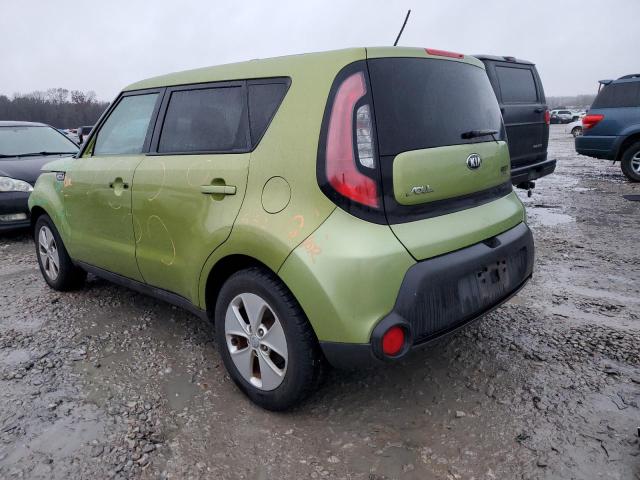 KNDJN2A27F7811845 - 2015 KIA SOUL GREEN photo 2