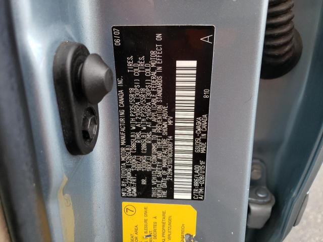 2T2HK31U78C068714 - 2008 LEXUS RX 350 BLUE photo 13