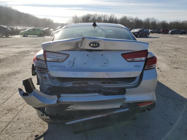 5XXGU4L38GG079586 - 2016 KIA OPTIMA EX SILVER photo 6