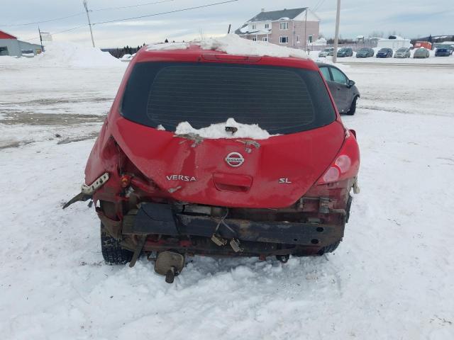 3N1BC1CP6CL375674 - 2012 NISSAN VERSA S RED photo 6