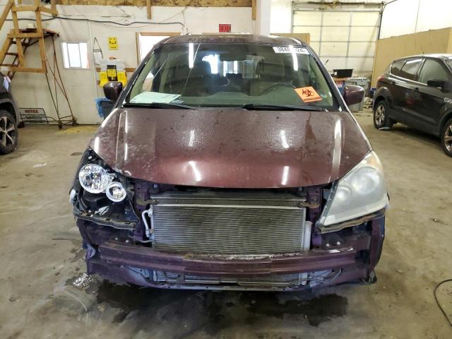 5FNRL38418B050068 - 2008 HONDA ODYSSEY EX MAROON photo 5