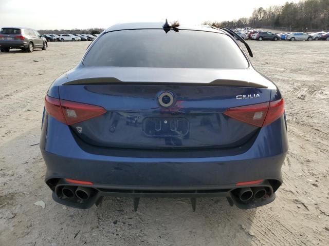 ZARFAEAV2J7570126 - 2018 ALFA ROMEO GIULIA QUADRIFOGLIO BLUE photo 6