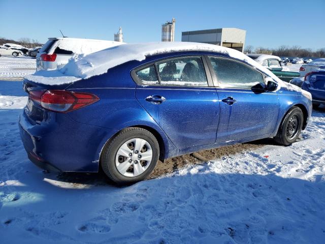 3KPFK4A72JE186852 - 2018 KIA FORTE LX BLUE photo 3