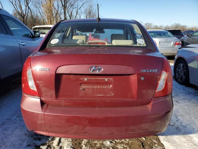 KMHCN46C89U330428 - 2009 HYUNDAI ACCENT GLS BURGUNDY photo 6