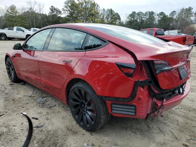 5YJ3E1EC8PF462874 - 2023 TESLA MODEL 3 RED photo 2