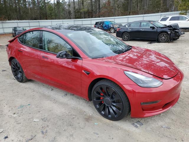 5YJ3E1EC8PF462874 - 2023 TESLA MODEL 3 RED photo 4