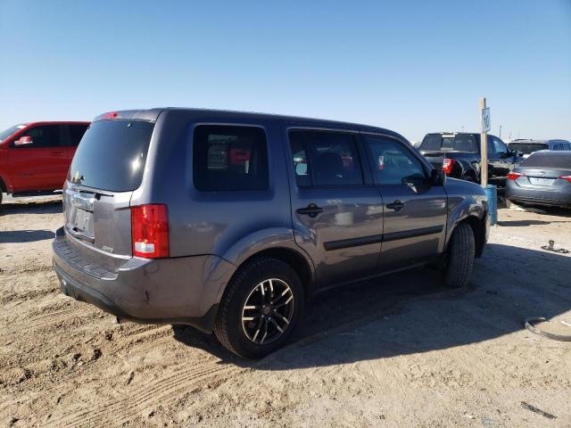 5FNYF4H20EB007117 - 2014 HONDA PILOT LX GRAY photo 3