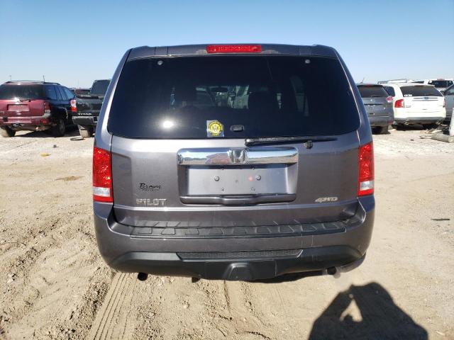 5FNYF4H20EB007117 - 2014 HONDA PILOT LX GRAY photo 6