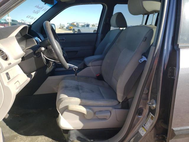 5FNYF4H20EB007117 - 2014 HONDA PILOT LX GRAY photo 7