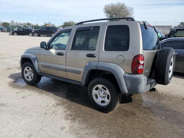 1J4GK48K35W651367 - 2005 JEEP LIBERTY SPORT TAN photo 2