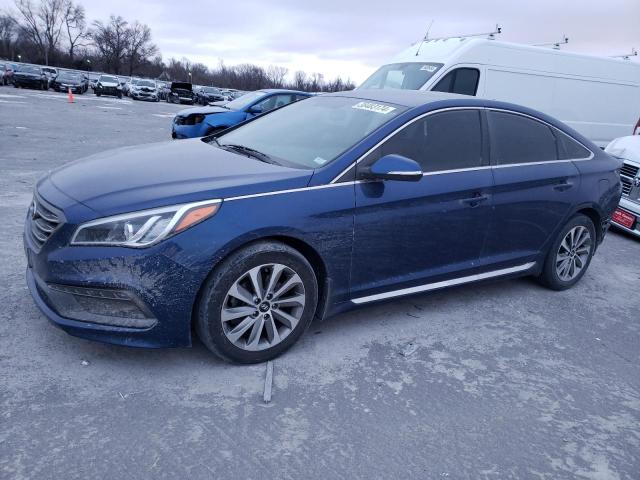 5NPE34AFXGH335609 - 2016 HYUNDAI SONATA SPORT BLUE photo 1