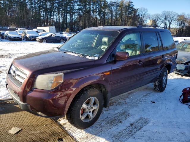 5FNYF18797B007016 - 2007 HONDA PILOT EXL RED photo 1