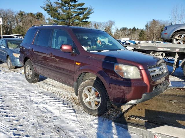 5FNYF18797B007016 - 2007 HONDA PILOT EXL RED photo 4