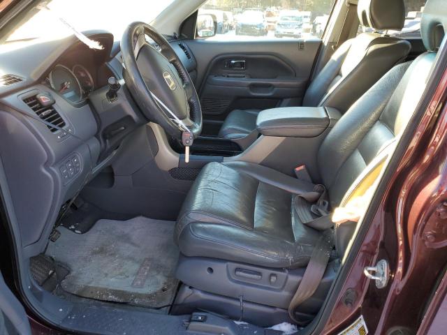 5FNYF18797B007016 - 2007 HONDA PILOT EXL RED photo 7