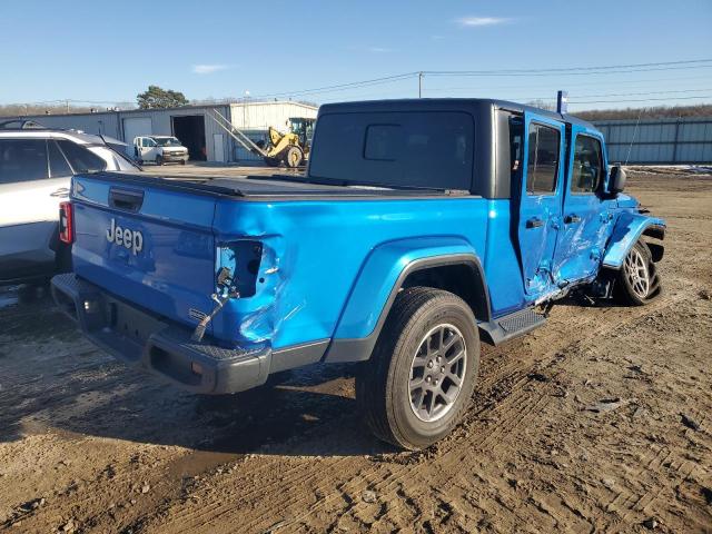 1C6HJTFG2ML593149 - 2021 JEEP GLADIATOR OVERLAND BLUE photo 3