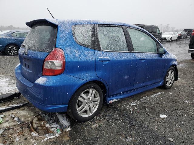 JHMGD386X8S013463 - 2008 HONDA FIT SPORT BLUE photo 3