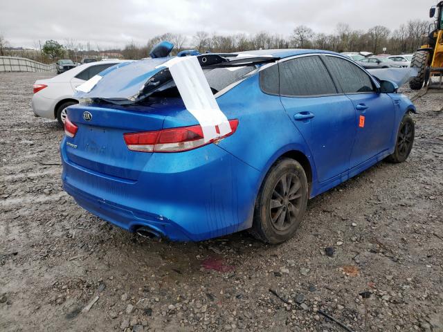 5XXGT4L38HG170040 - 2017 KIA OPTIMA EX LX BLUE photo 4