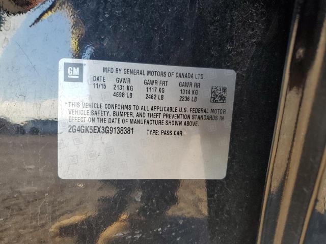 2G4GK5EX3G9138381 - 2016 BUICK REGAL 黑色 照片 12